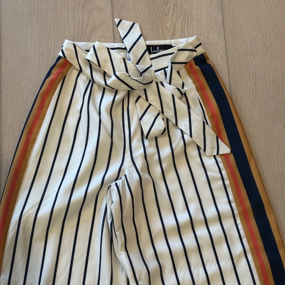 Lulus Striped Wide Leg Trouser Pant - XS - Picture 2 of 6